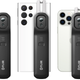 The new FLIR One Edge Pro thermal camera shown attached to different smartphones.
